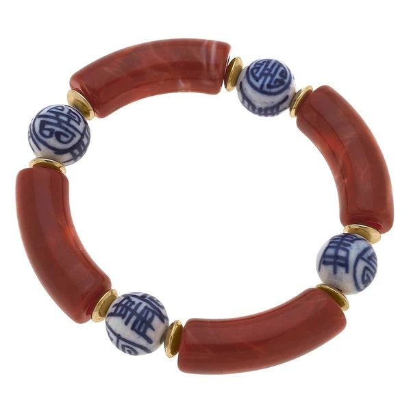 Lelani Chinoiserie Resin Stretch Bracelet