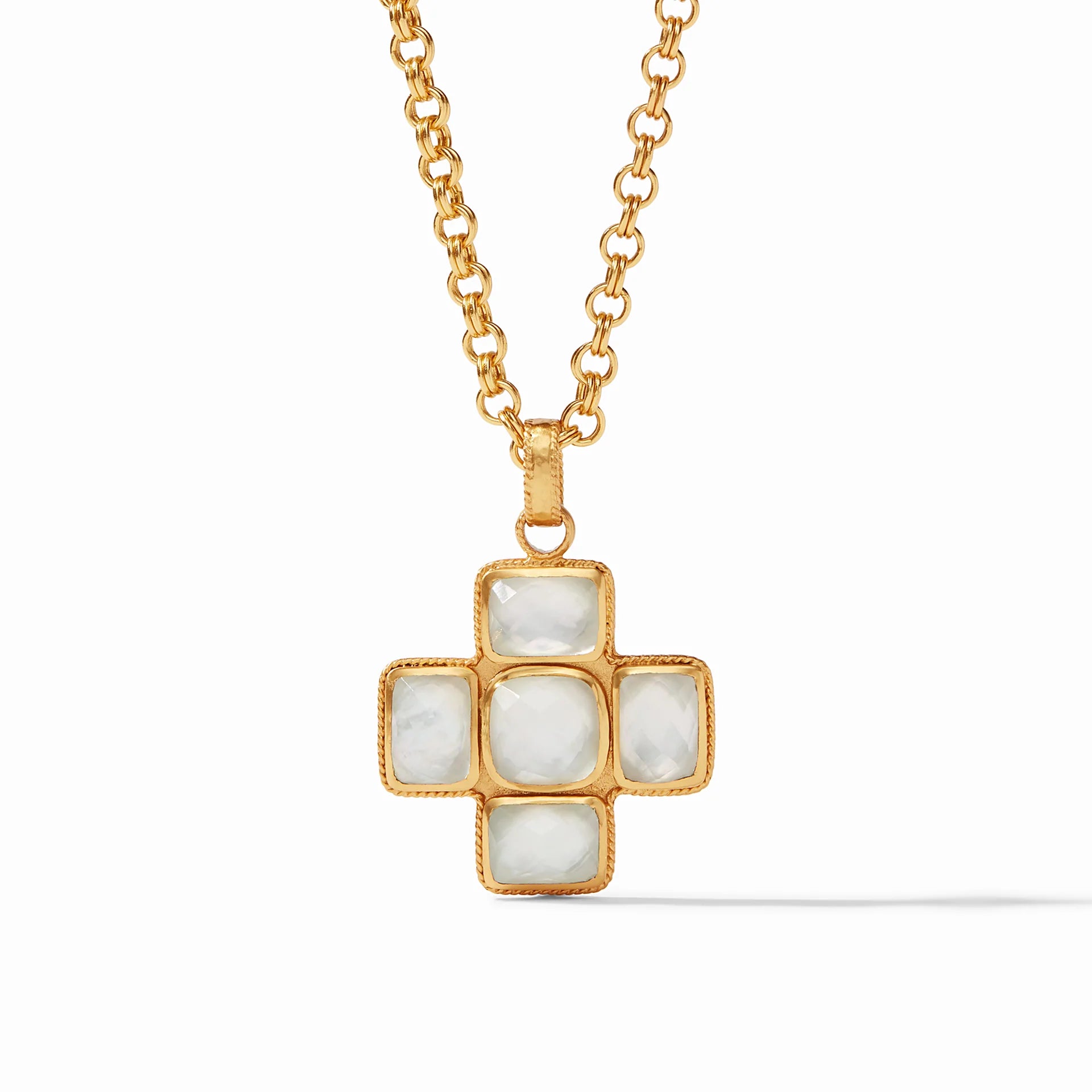 Savoy Pendant Necklace-Iridescent Clear Crystal