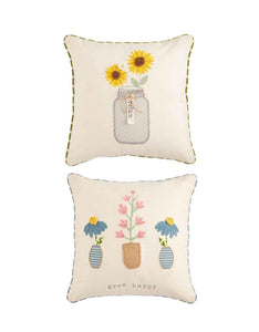 Floral Appliqué Pillows