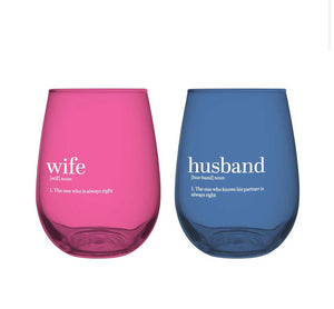 Husband and Wife Wine Glasses