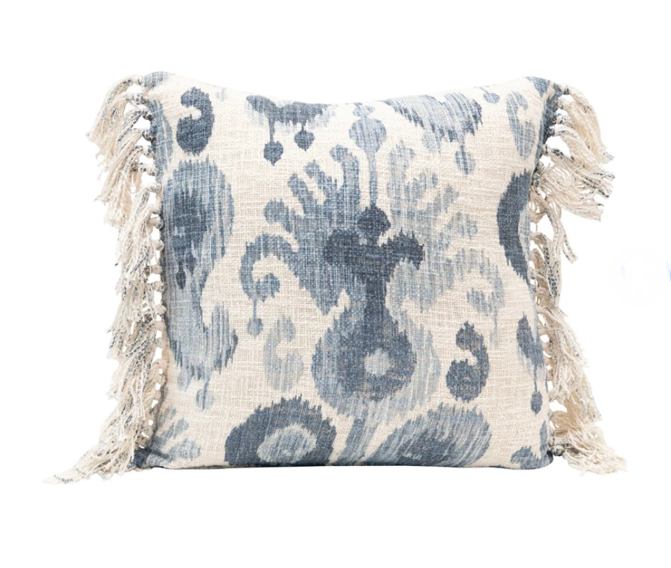 Stonewashed Pillow with Tassels